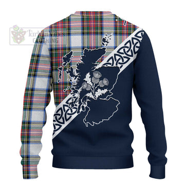 Dennistoun Tartan Ugly Sweater Featuring Thistle and Scotland Map