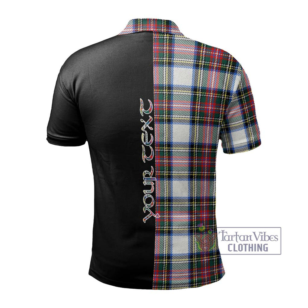 Dennistoun Tartan Polo Shirt with Family Crest and Half Of Me Style - Tartanvibesclothing Shop