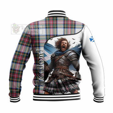 Dennistoun Crest Tartan Baseball Jacket Inspired by the Freedom of Scottish Warrior - Tartan Vibes Clothing