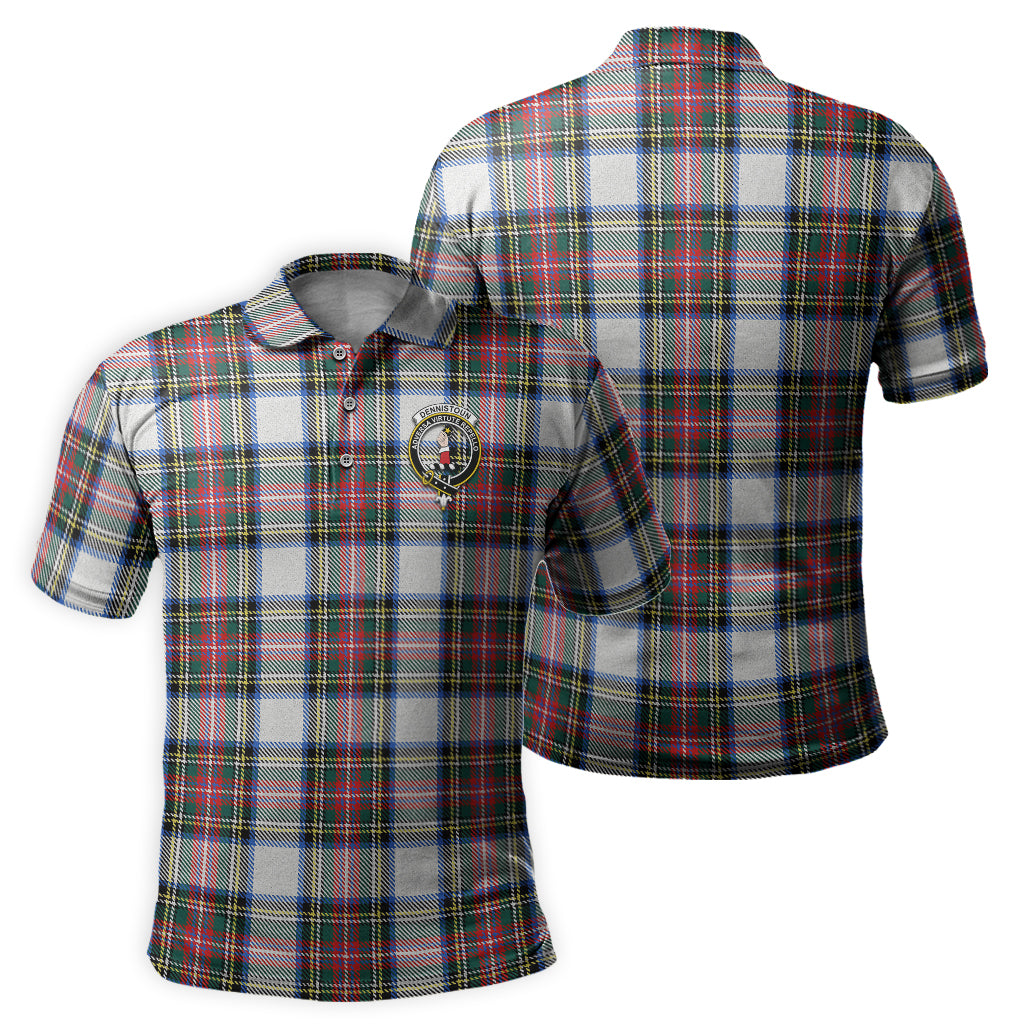 Dennistoun Tartan Men's Polo Shirt with Family Crest - Tartan Vibes Clothing