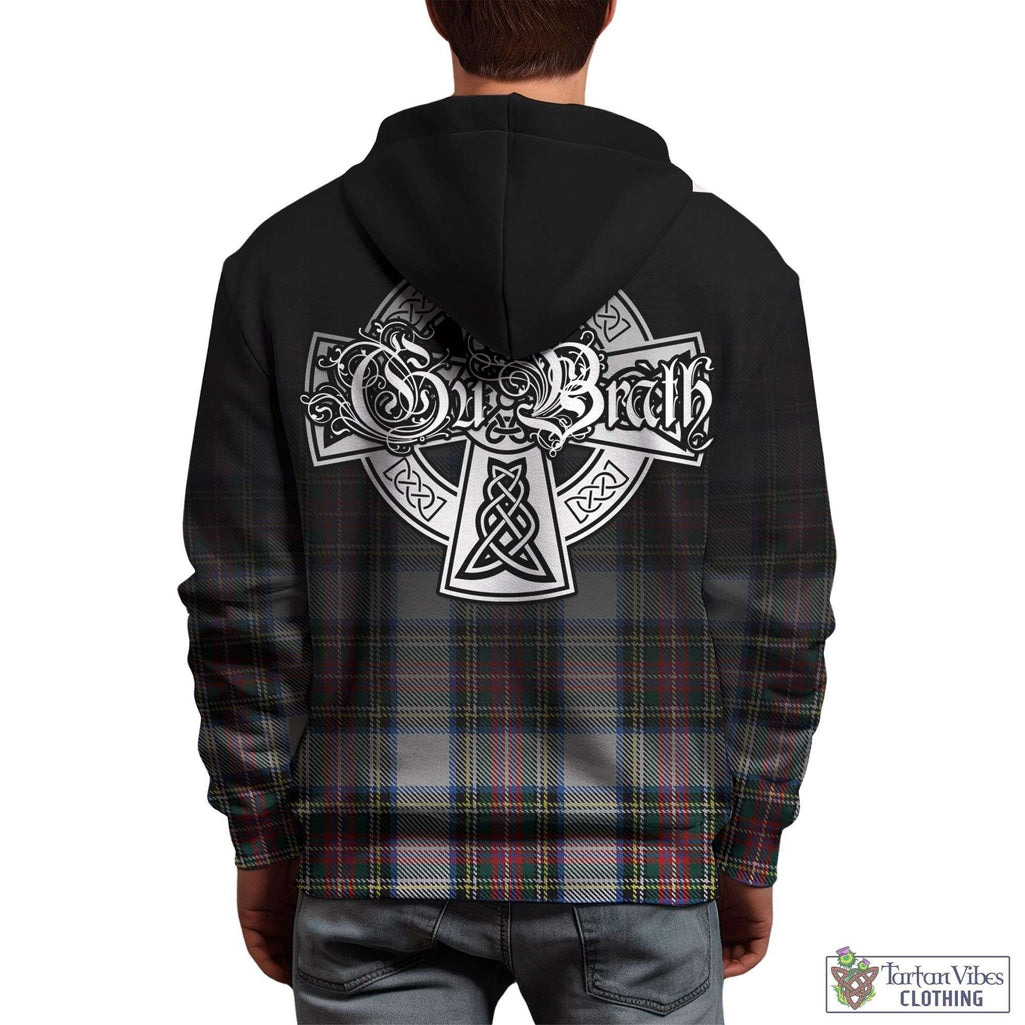 Tartan Vibes Clothing Dennistoun Tartan Hoodie Featuring Alba Gu Brath Family Crest Celtic Inspired