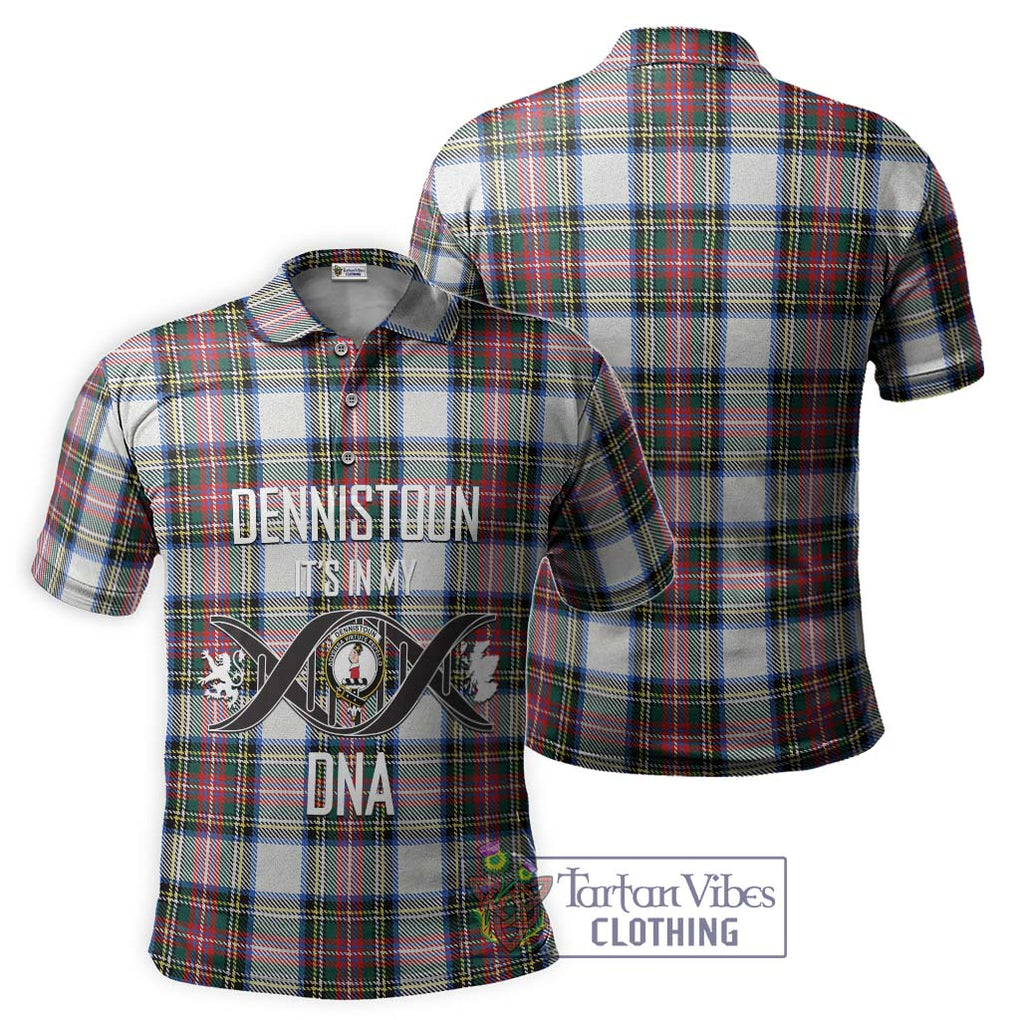 Dennistoun Tartan Polo Shirt with Family Crest DNA In Me Style - Tartanvibesclothing Shop