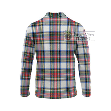 Dennistoun Tartan Long Sleeve Polo Shirt with Family Crest DNA In Me Style