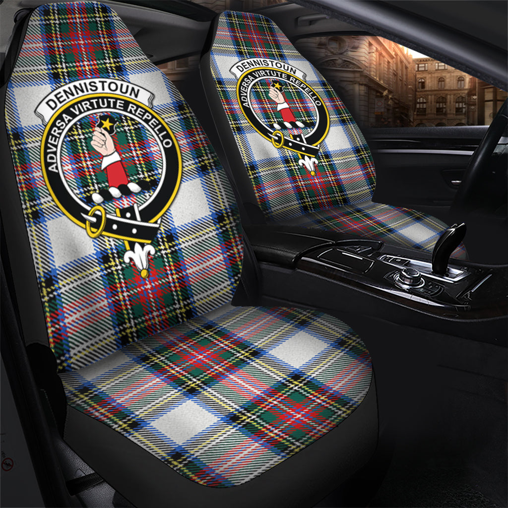 Dennistoun Tartan Car Seat Cover with Family Crest - Tartanvibesclothing