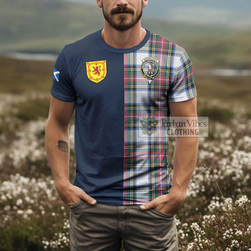 Dennistoun Tartan T-Shirt Alba with Scottish Lion Royal Arm Half Style