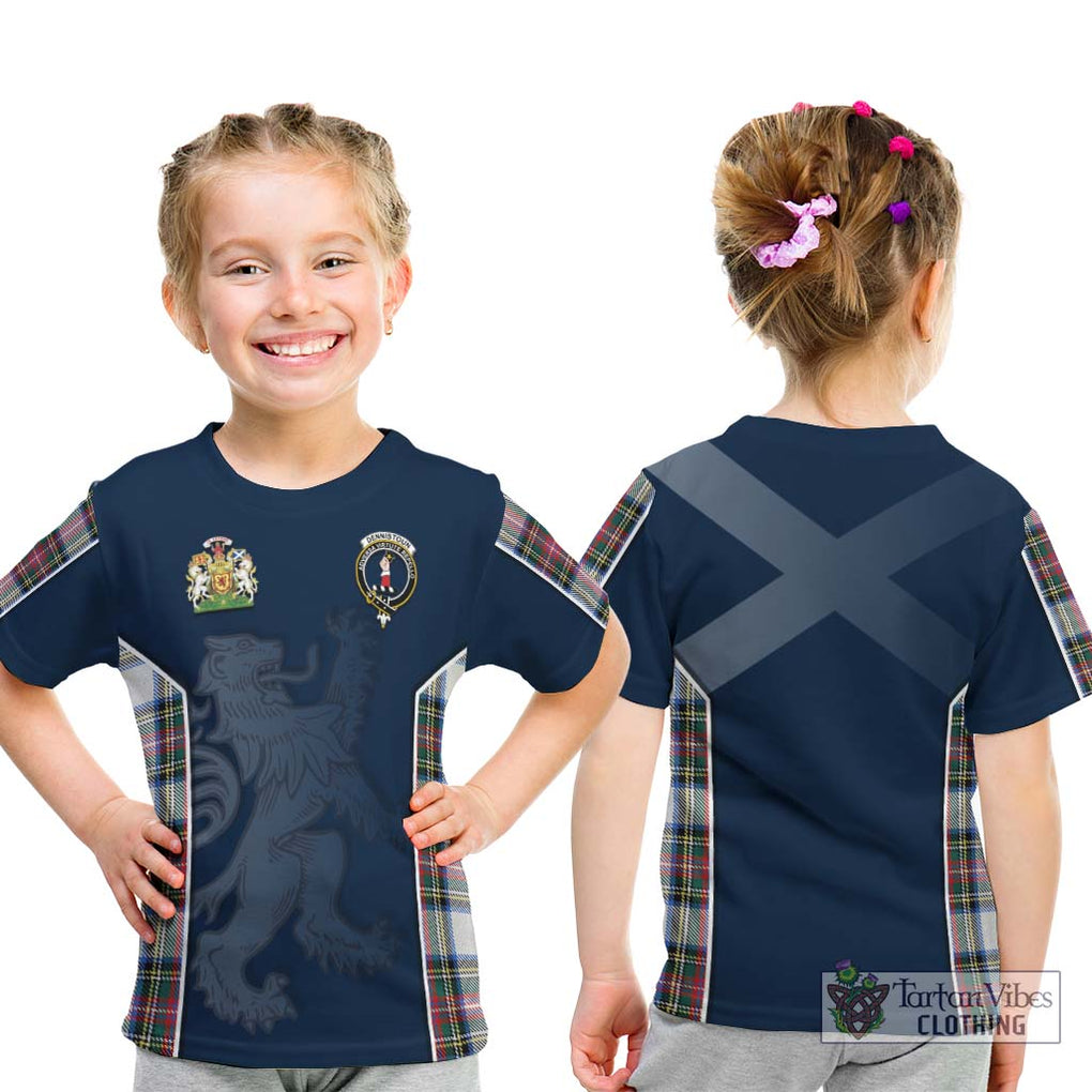 Dennistoun Tartan Kid T-Shirt with Family Crest and Lion Rampant Vibes Sport Style - Tartan Vibes Clothing