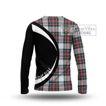 Dennistoun Tartan Long Sleeve T-Shirt with Family Crest Circle Style