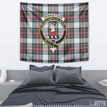 Dennistoun Tartan Tapestry Wall Hanging and Home Decor for Room with Family Crest