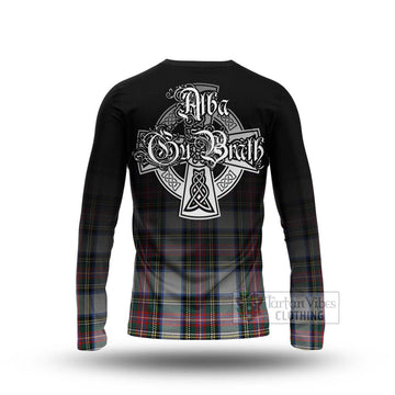 Dennistoun Tartan Long Sleeve T-Shirt Featuring Alba Gu Brath Family Crest Celtic Inspired