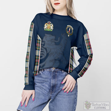 Dennistoun Tartan Sweater with Family Crest and Lion Rampant Vibes Sport Style