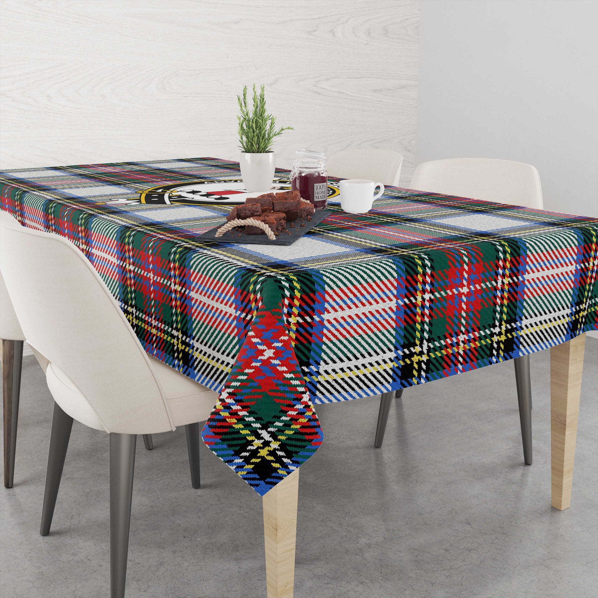 dennistoun-tatan-tablecloth-with-family-crest