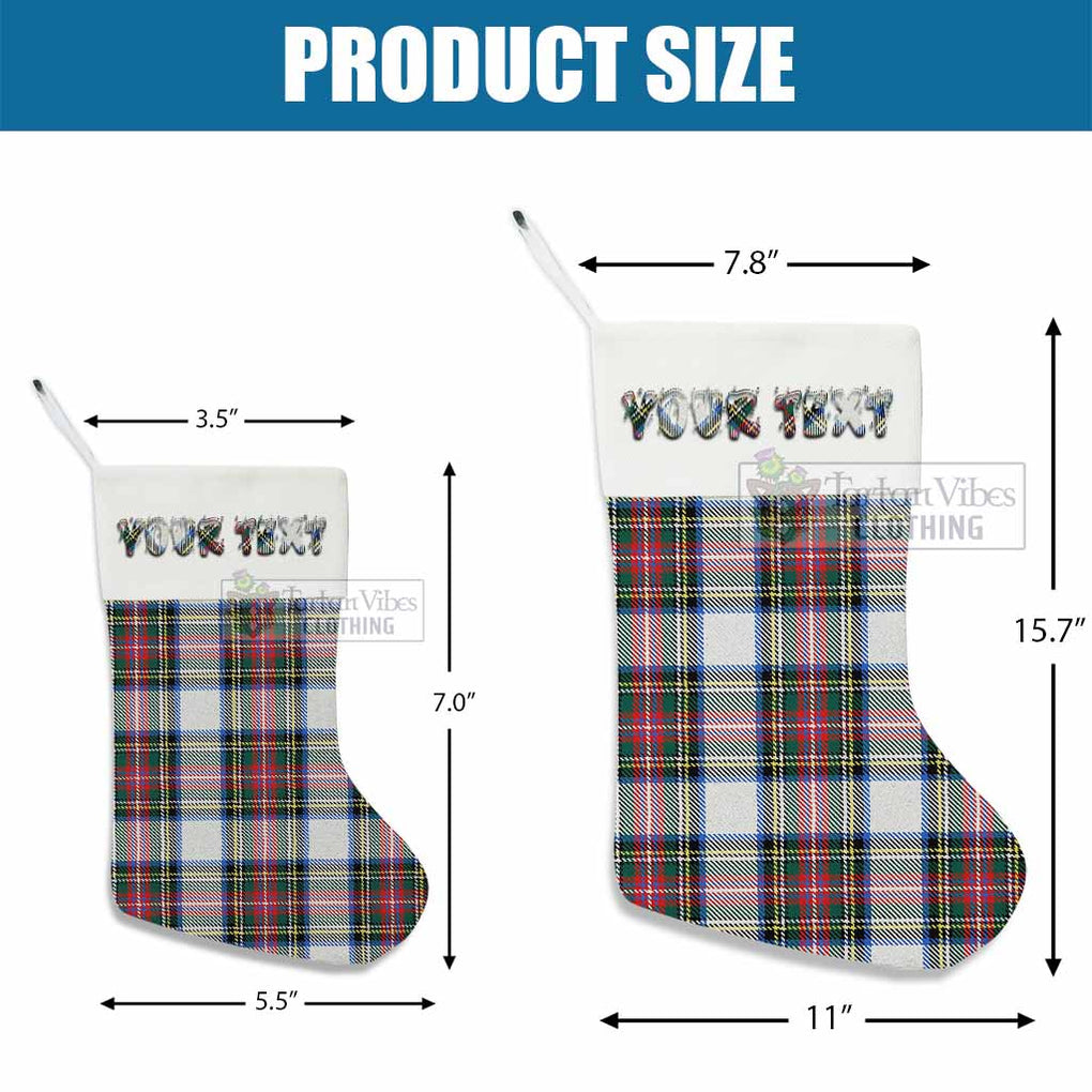 Tartan Vibes Clothing Dennistoun Tartan Christmas Stocking with Personalized Text