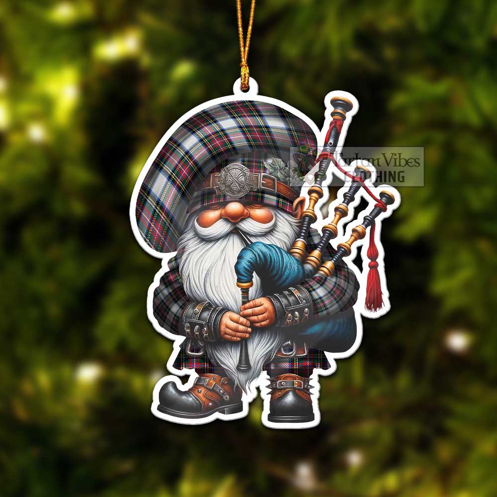 Tartan Vibes Clothing Dennistoun Tartan Badpiper Gnome Christmas Ornament