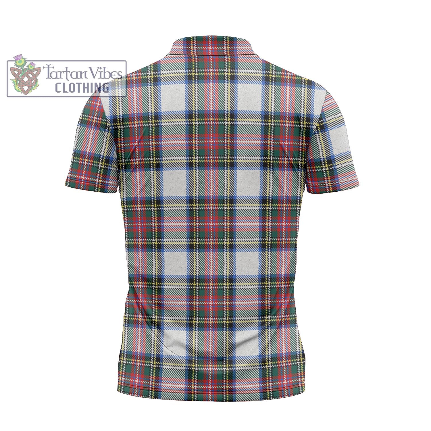 Tartan Vibes Clothing Dennistoun Tartan Zipper Polo Shirt with Family Crest