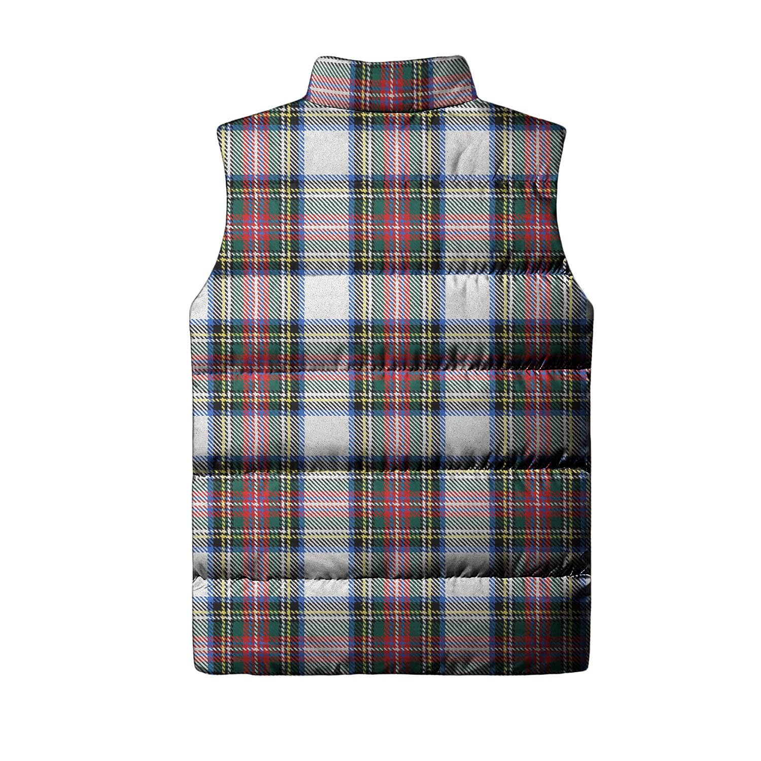 Dennistoun Tartan Sleeveless Puffer Jacket with Family Crest - Tartanvibesclothing