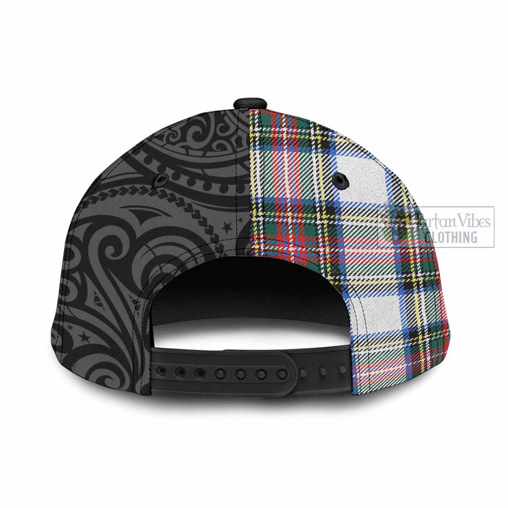 Tartan Vibes Clothing Dennistoun Tartan Classic Cap with New Zealand Silver Fern Half Style