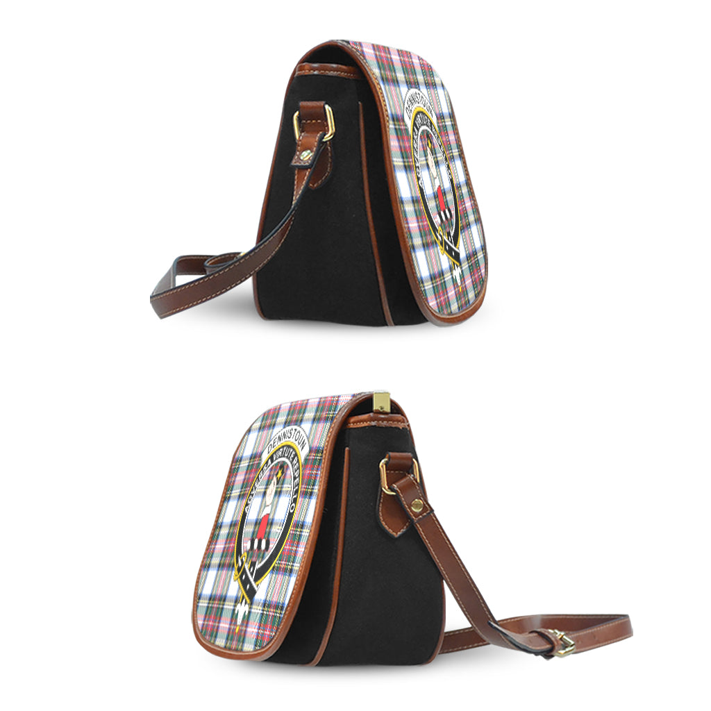 Dennistoun Tartan Saddle Bag with Family Crest - Tartan Vibes Clothing