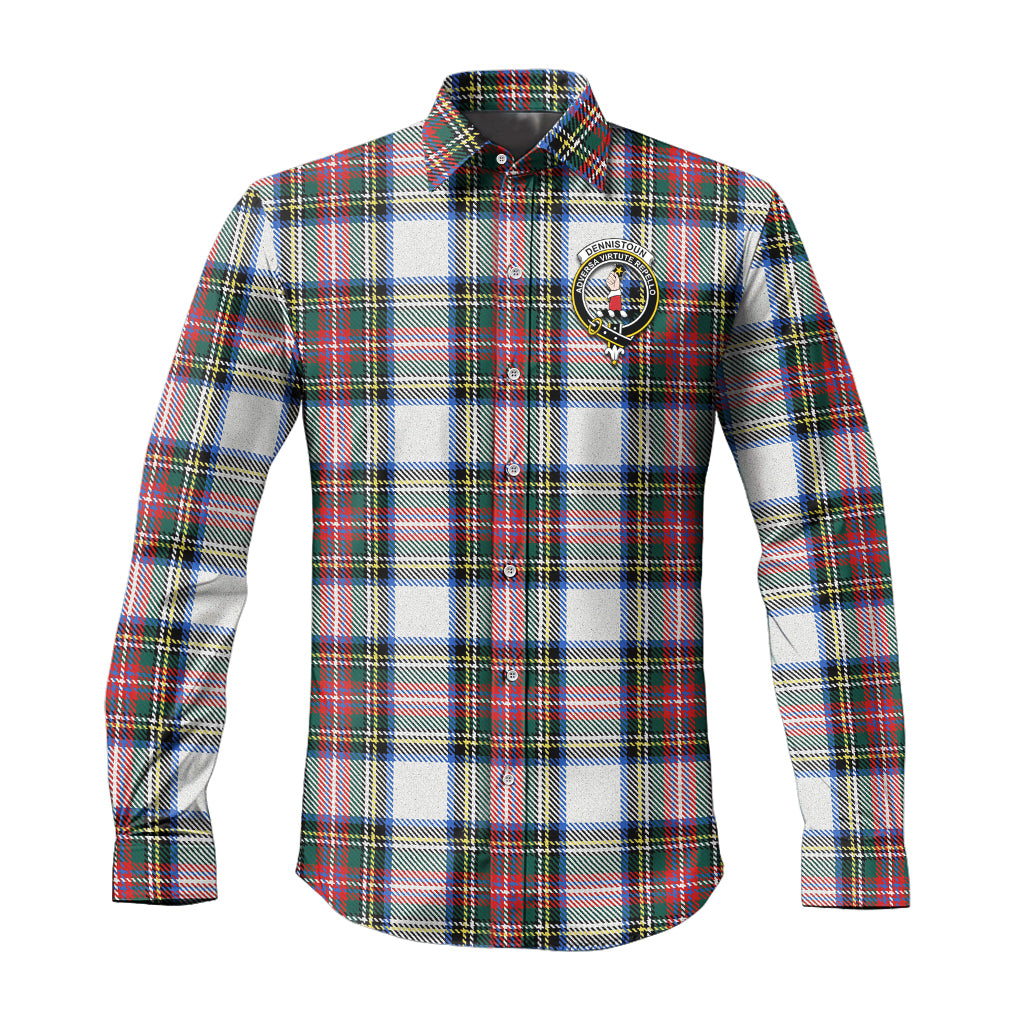 dennistoun-tartan-long-sleeve-button-up-shirt-with-family-crest