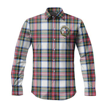 Dennistoun Tartan Long Sleeve Button Up Shirt with Family Crest