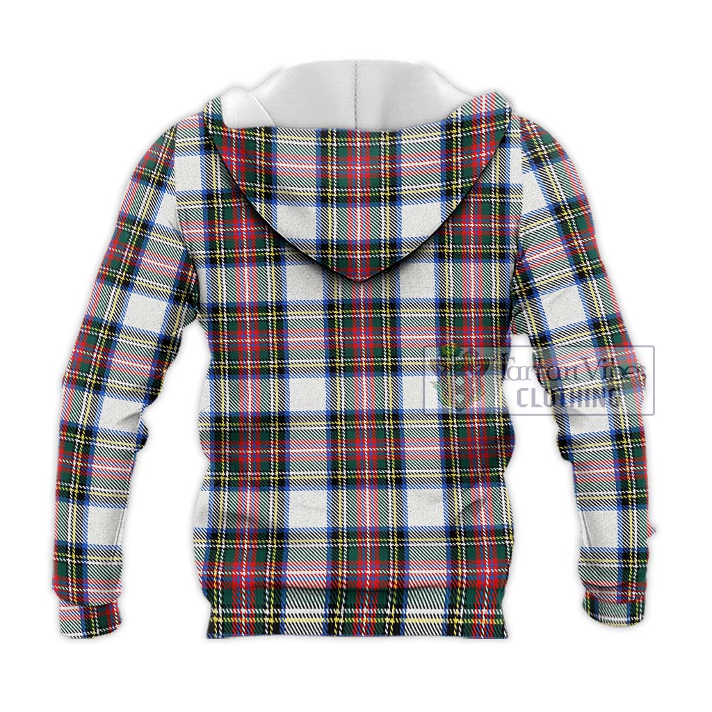 Tartan Vibes Clothing Dennistoun Tartan Knitted Hoodie with Family Crest DNA In Me Style