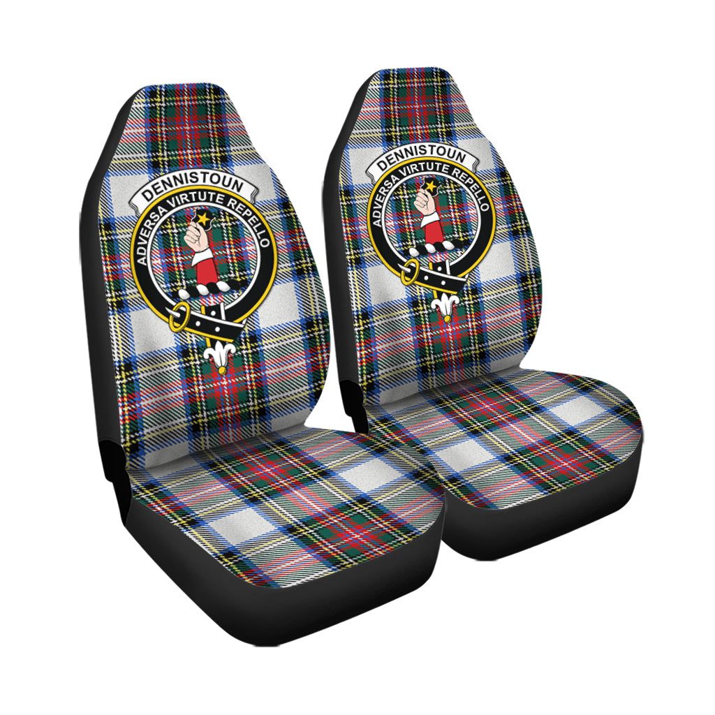 Dennistoun Tartan Car Seat Cover with Family Crest - Tartanvibesclothing