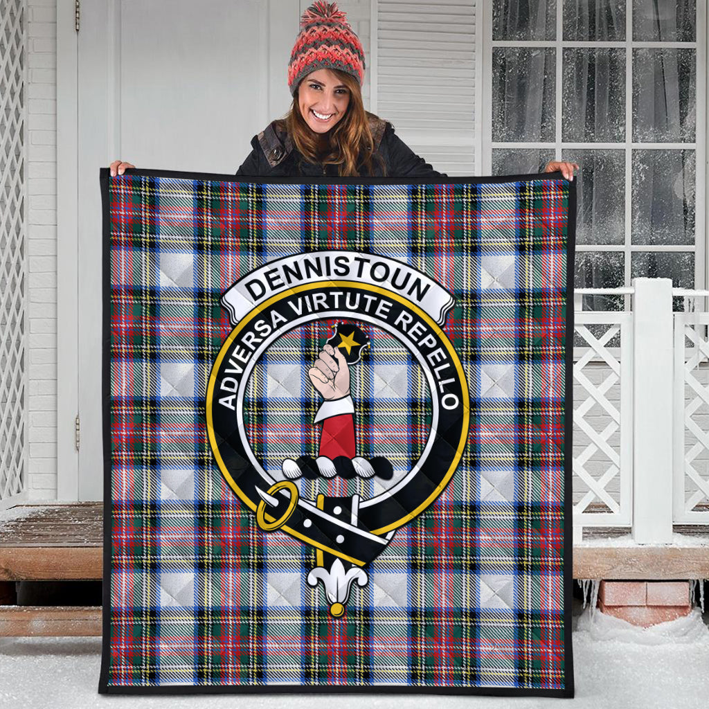 dennistoun-tartan-quilt-with-family-crest