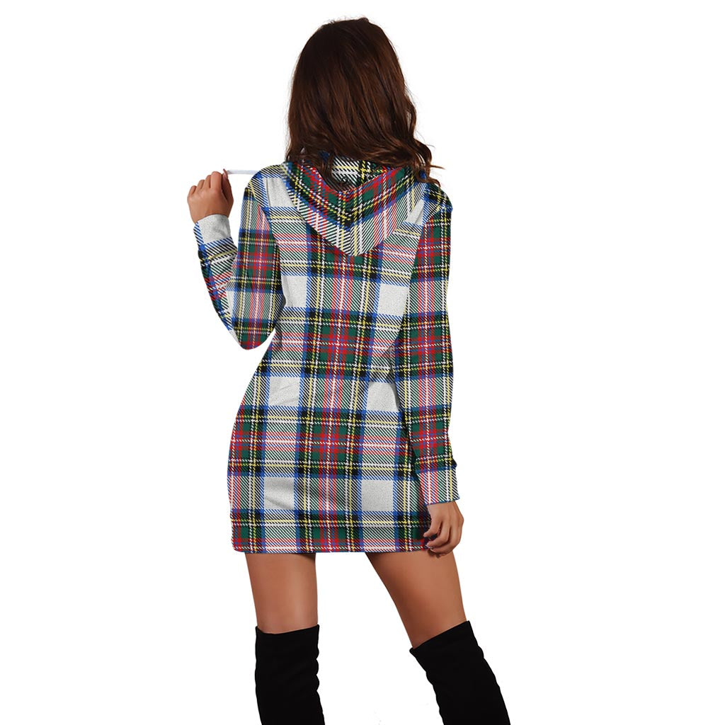 Dennistoun Tartan Hoodie Dress with Family Crest - Tartan Vibes Clothing