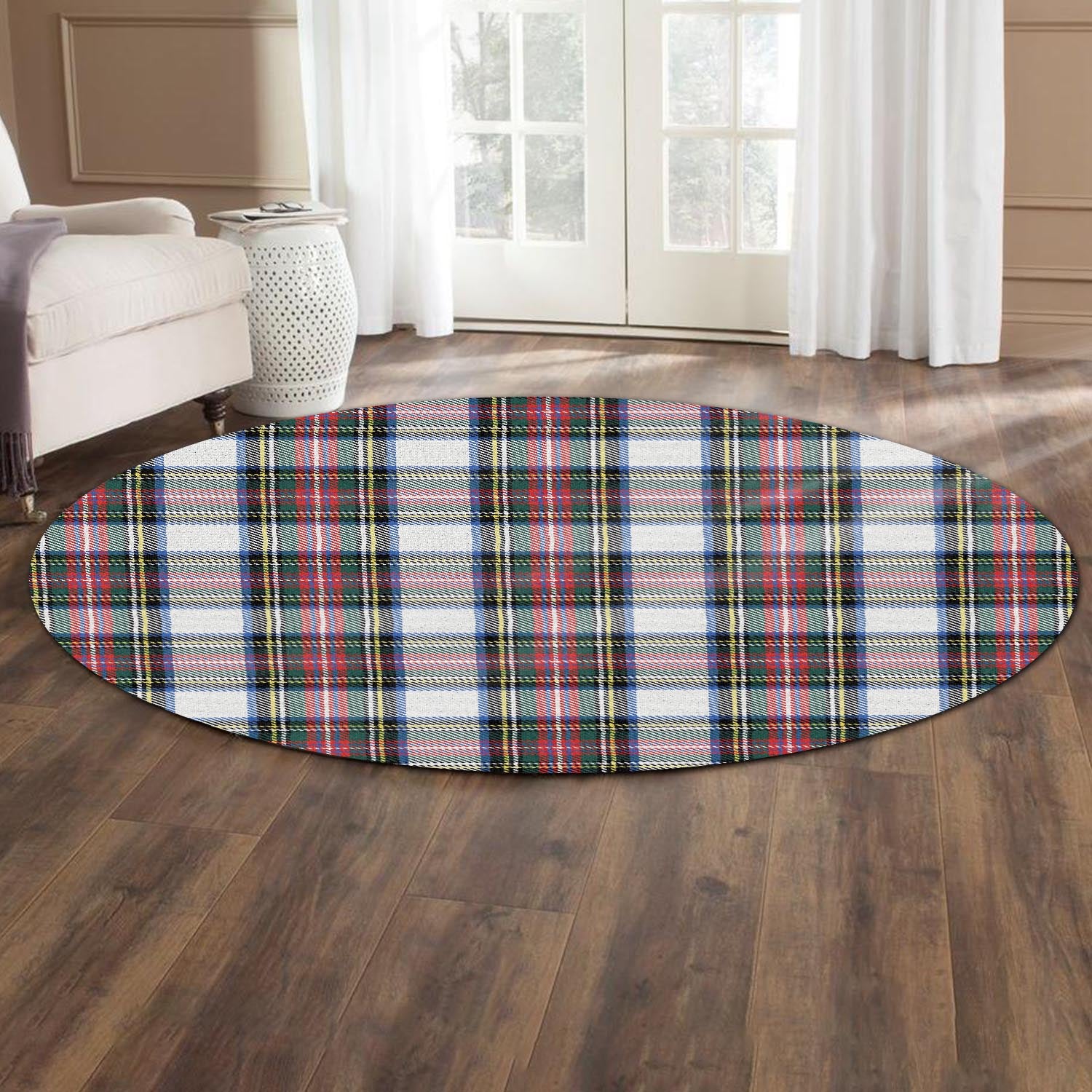 Dennistoun Tartan Round Rug - Tartanvibesclothing