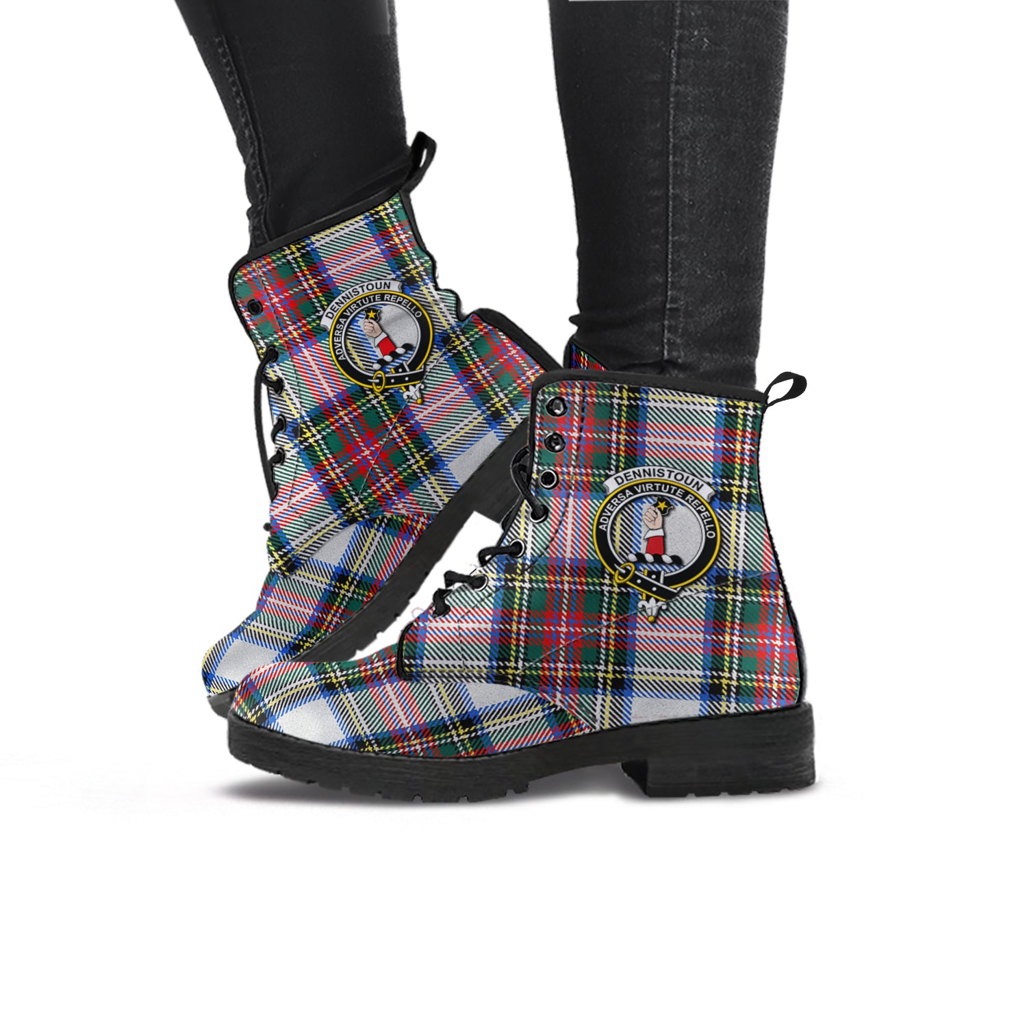 dennistoun-tartan-leather-boots-with-family-crest