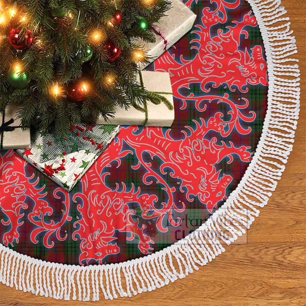Denny Tartan Christmas Tree Skirt Lion Rampant Style - Tartan Vibes Clothing