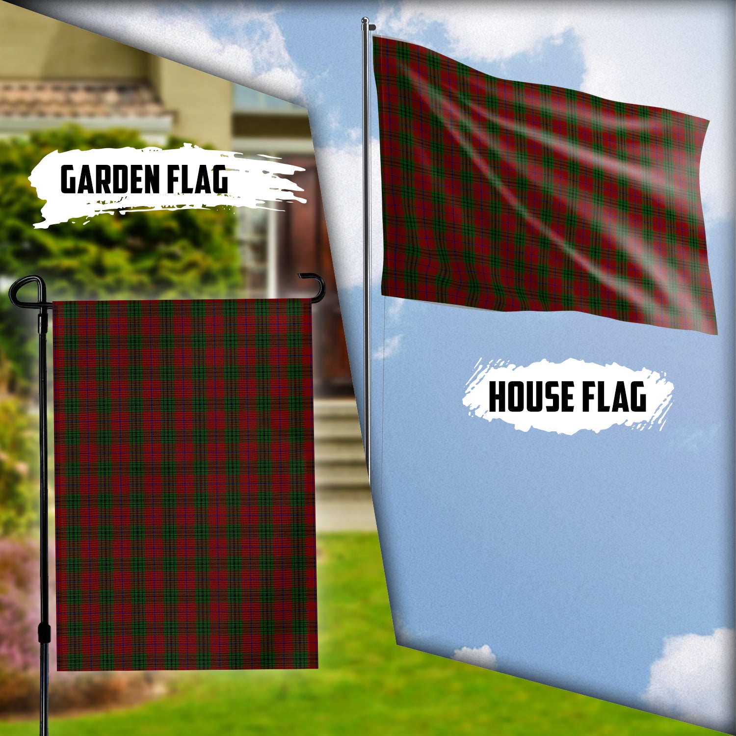 Denny Tartan Flag Garden Flag (Vertical) - Tartan Vibes Clothing