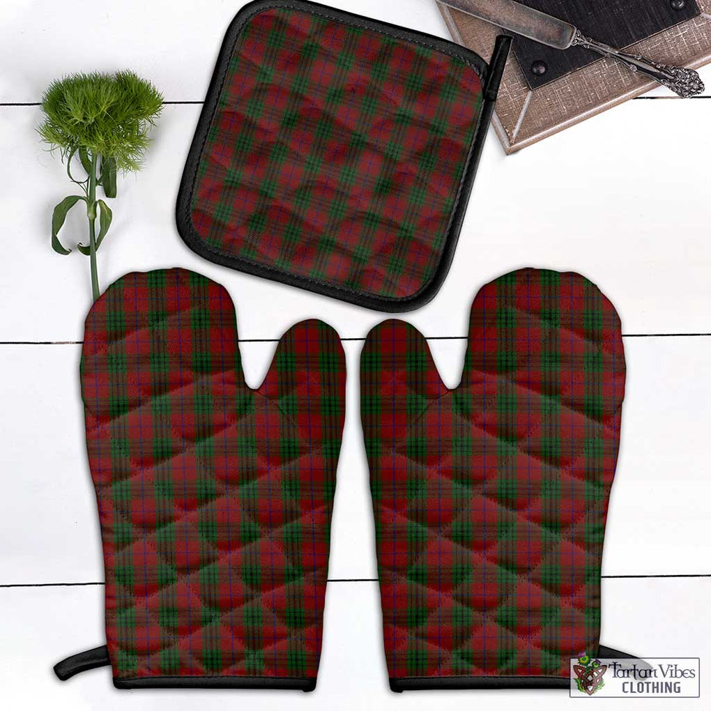 Denny Tartan Combo Oven Mitt & Pot-Holder Combo 1 Oven Mitt & 1 Pot-Holder Black - Tartan Vibes Clothing