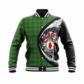 Devaney Irish Clan Baseball Jacket Celtic Circle Style Unisex - Tartan Vibes Clothing