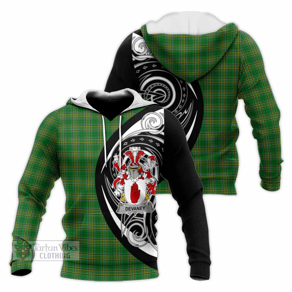 Devaney Irish Clan Knitted Hoodie Celtic Circle Style - Tartan Vibes Clothing