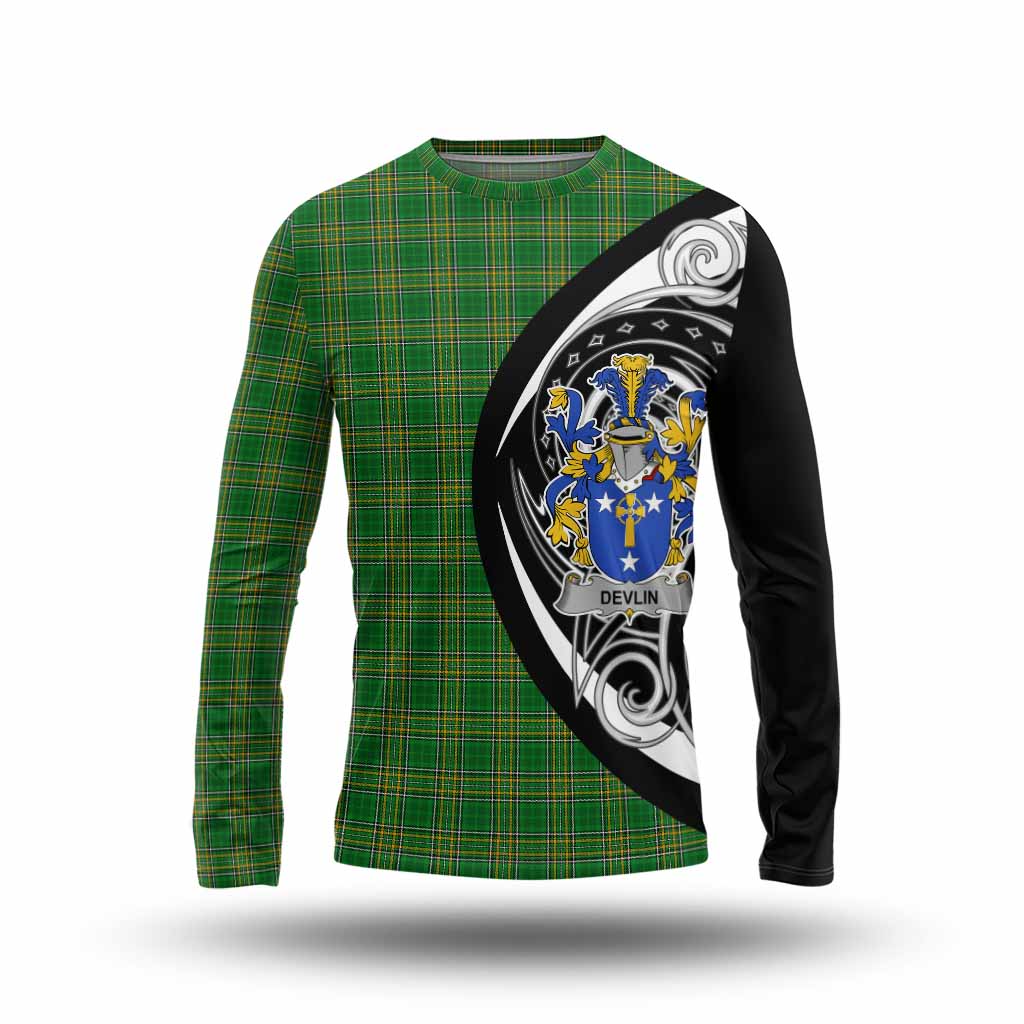 Devlin Irish Clan Long Sleeve T-Shirt Celtic Circle Style Unisex - Tartan Vibes Clothing
