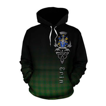 Devlin Irish Clan Cotton Hoodie with Coat of Arms Erin Go Bragh Celtic Inspired Pullover Hoodie XS - Tartan Vibes Clothing
