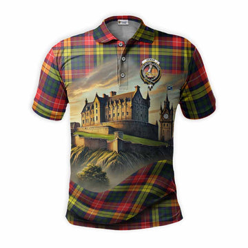 Dewar Tartan Family Crest Polo Shirt with Scottish Ancient Castle Style Kid - Tartan Vibes Clothing
