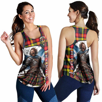 Dewar Crest Tartan Women's Racerback Tanks Inspired by the Freedom of Scottish Warrior