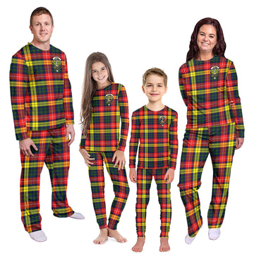 Dewar Tartan Pajamas Family Set with Family Crest Kid - Tartan Vibes Clothing