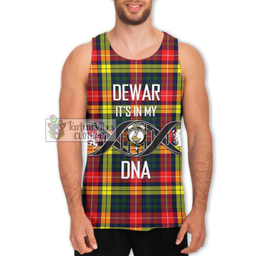 Dewar Tartan Men's Tank Top with Family Crest DNA In Me Style