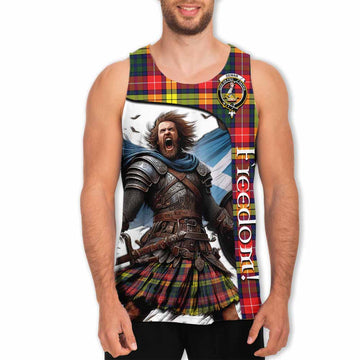 Dewar Crest Tartan Men's Tank Top Inspired by the Freedom of Scottish Warrior