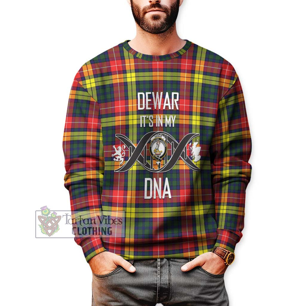 Dewar Tartan Sweatshirt with Family Crest DNA In Me Style Unisex - Tartanvibesclothing Shop