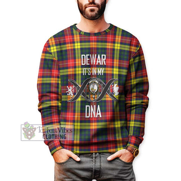 Dewar Tartan Sweatshirt with Family Crest DNA In Me Style