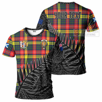 Dewar Crest Tartan T-Shirt with New Zealand Silver Fern Half Style