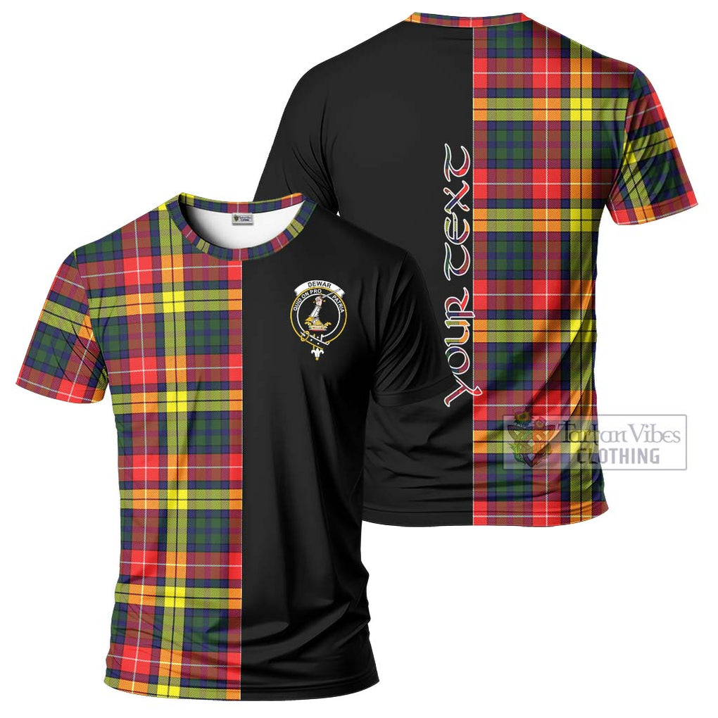 Dewar Tartan T-Shirt with Family Crest and Half Of Me Style Kid's Shirt - Tartanvibesclothing Shop