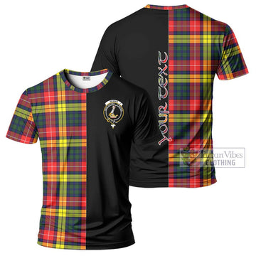 Dewar Tartan T-Shirt with Family Crest and Half Of Me Style