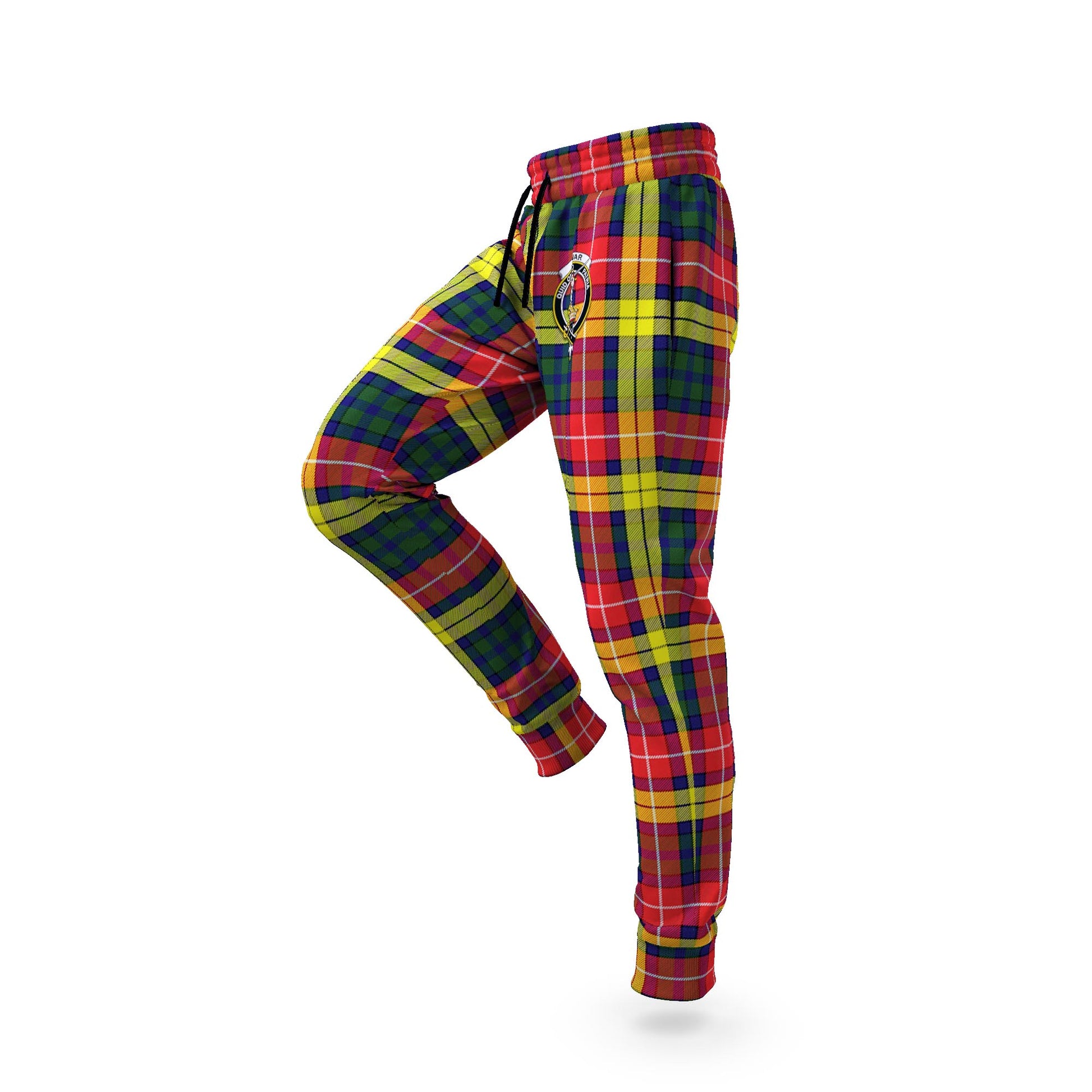 Dewar Tartan Joggers Pants with Family Crest S - Tartan Vibes Clothing