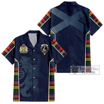 Dewar Tartan Hawaiian Shirt with Family Crest and Lion Rampant Vibes Sport Style Kid - Tartan Vibes Clothing