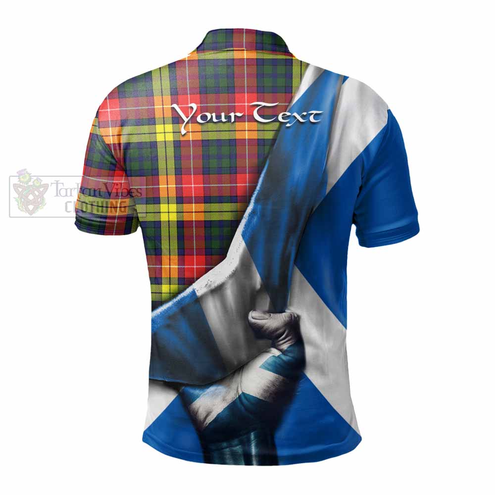 Tartan Vibes Clothing Dewar Tartan Polo Shirt with Family Crest Scotland Patriotic Style