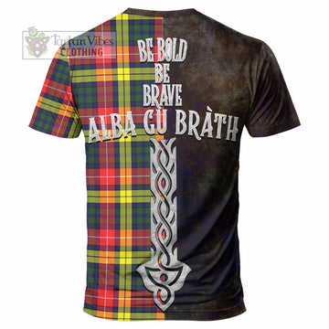 Dewar Tartan Family Crest T-Shirt Alba Gu Brath Be Brave Lion Ancient Style - Tartan Vibes Clothing